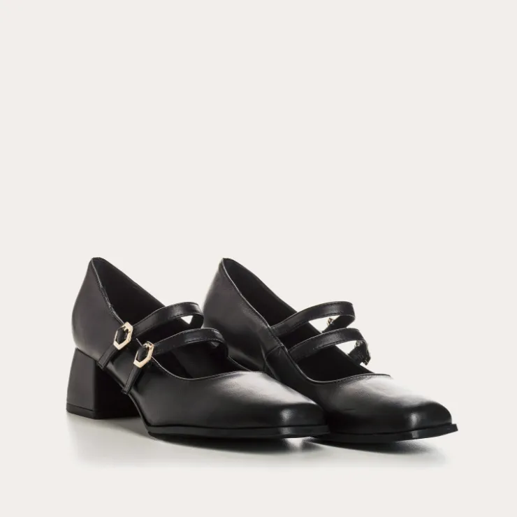 Toute La Collection | Escarpins | Reqins BABIES A TALONS LIZZO CUIR NOIR