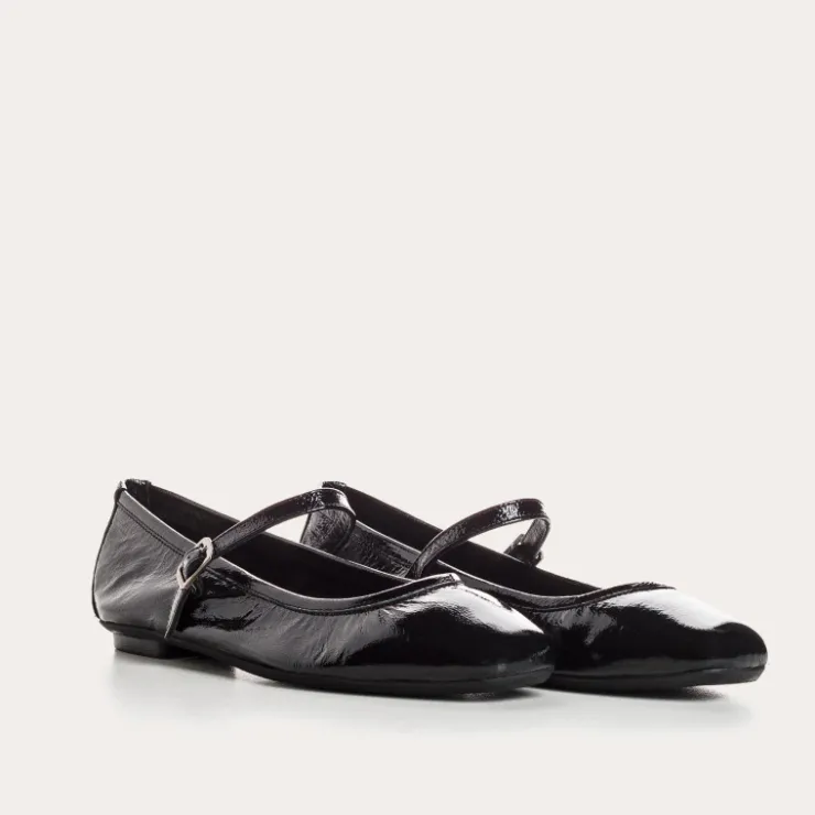Ballerines & Babies | Toute La Collection | Reqins BABIES HONOR CUIR VERNIS NAPLAK NOIR
