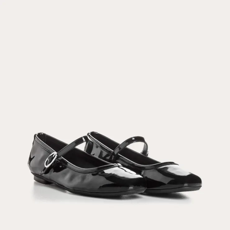 Toute La Collection | Ballerines & Babies | Reqins BABIES HONOREE VERNIS NOIR