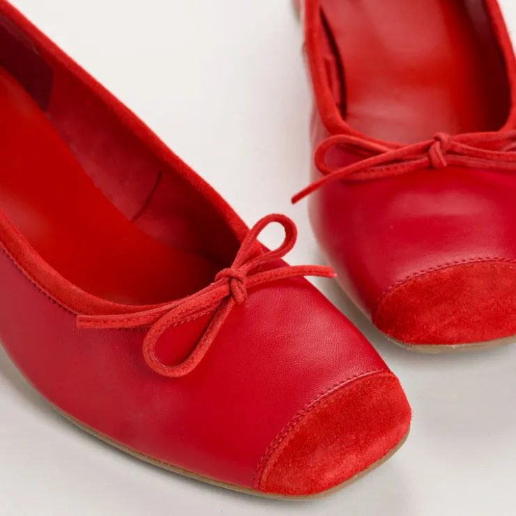 ballerines_a_talons_kyriel_cuircuir_velours_3-1.webp Toute La Collection | Ballerines & Babies | Reqins BALLERINES A TALONS KYRIEL CUIR/CUIR VELOURS ROUGE