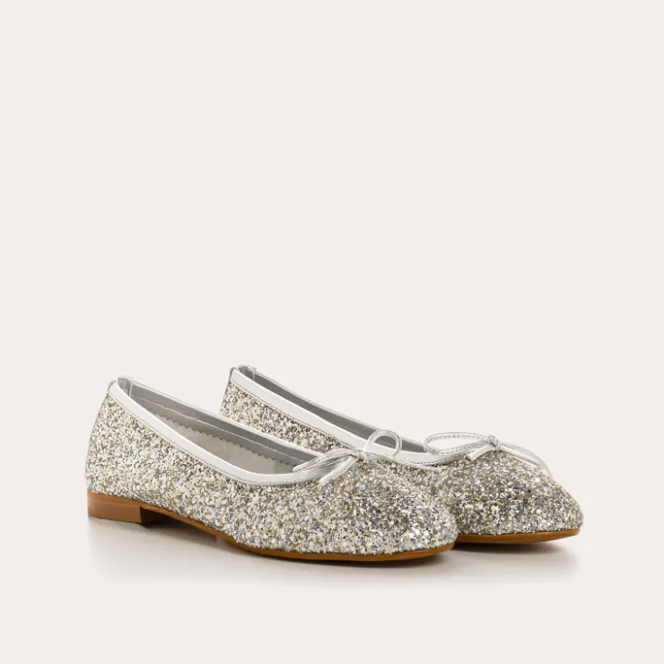 Toute La Collection | Ballerines & Babies | Reqins BALLERINES CARMEN GLITTER CC METALLIQUE