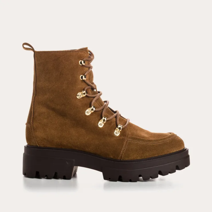 Boots & Bottines | Toute La Collection | Reqins BOOTS DEVON CUIR VELOURS BEIGE