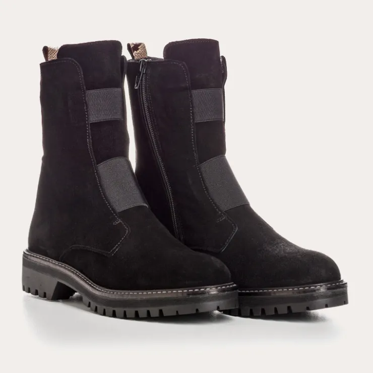 Toute La Collection | Boots & Bottines | Reqins BOOTS DUSKY CUIR VELOURS NOIR