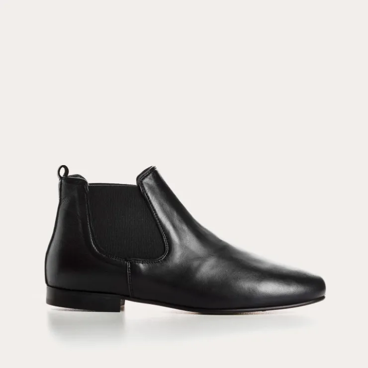 Boots & Bottines | Toute La Collection | Reqins BOOTS LIZETTE CUIR NOIR