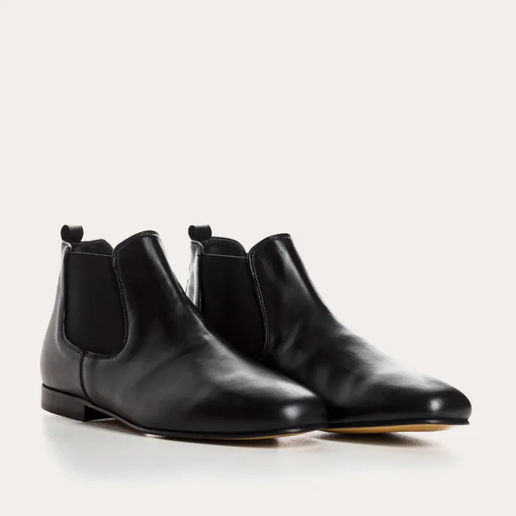 Boots & Bottines | Toute La Collection | Reqins BOOTS LIZETTE CUIR NOIR