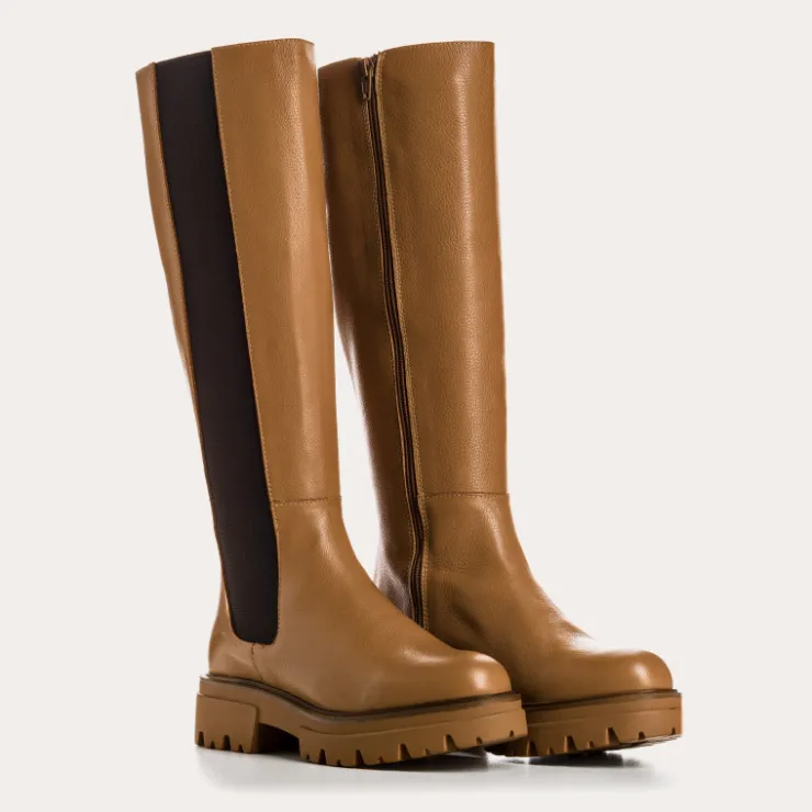 Toute La Collection | Bottes | Reqins BOTTES DEXTER CUIR GRAINE CAMEL