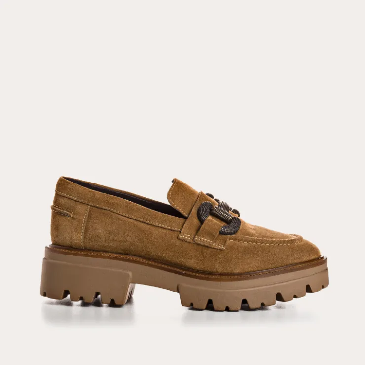 Toute La Collection | Les Iconiques | Reqins MOCASSINS ABRIL CUIR VELOURS HAVANE