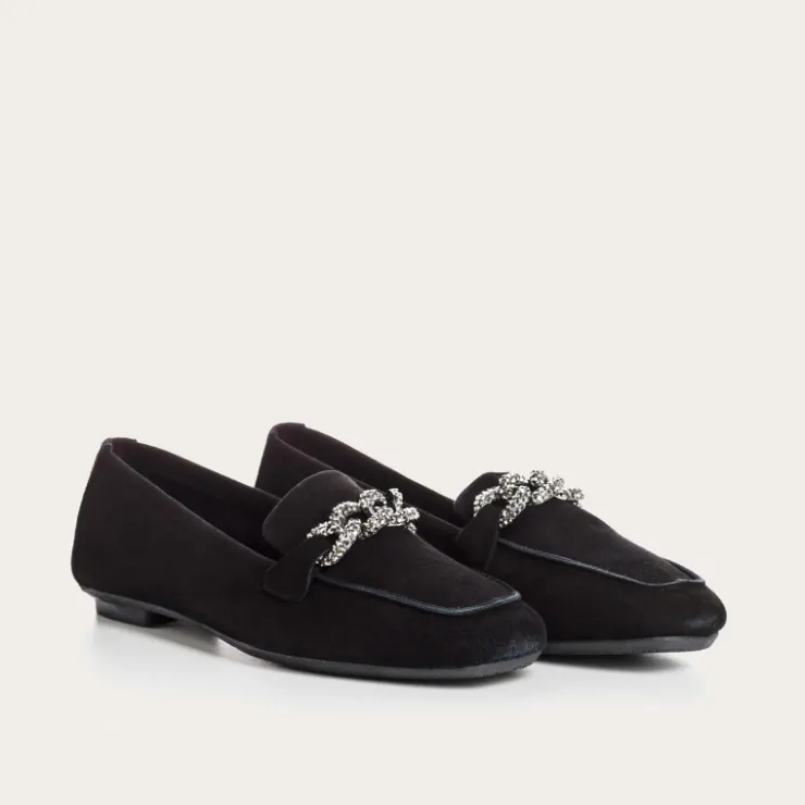 Toute La Collection | Mocassins | Reqins MOCASSINS HOLDING CUIR VELOURS NOIR