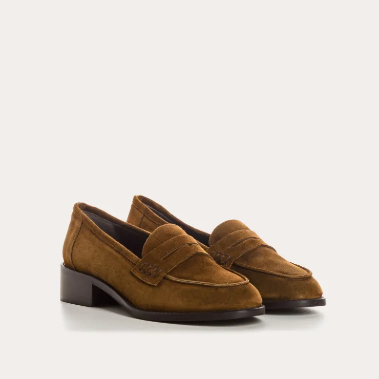 Toute La Collection | Mocassins | Reqins MOCASSINS JOYA CUIR VELOURS CAMEL