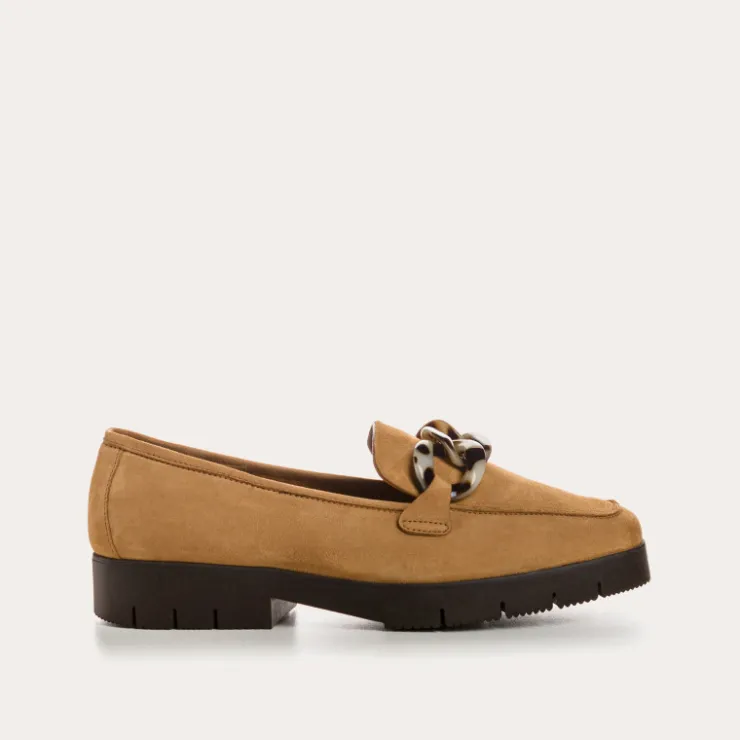 Toute La Collection | Mocassins | Reqins MOCASSINS MADISON CUIR VELOURS HAVANE